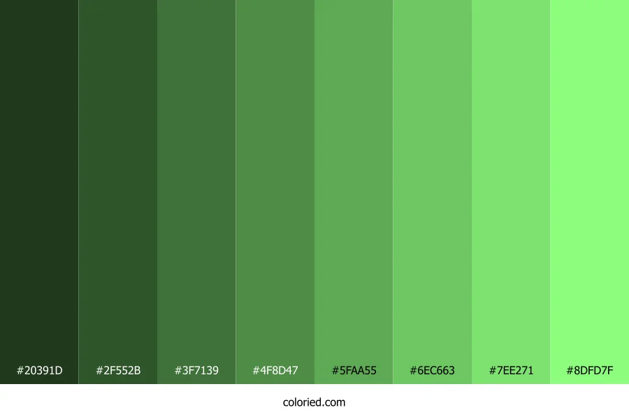 Easter Green Color Shades