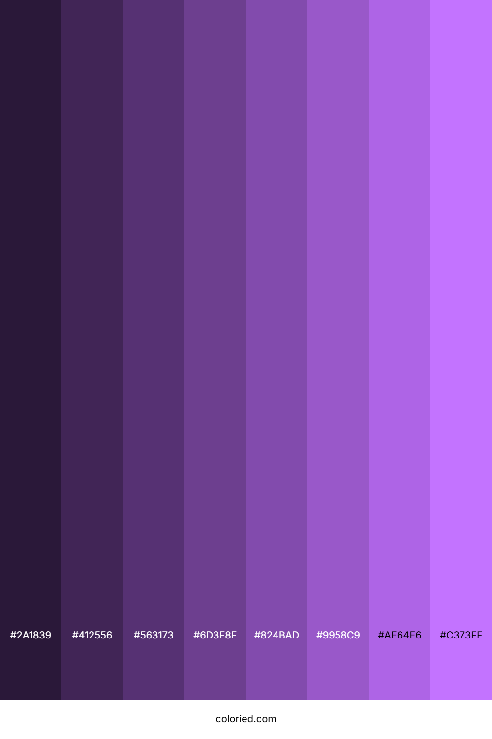 Easter Purple Color Shades