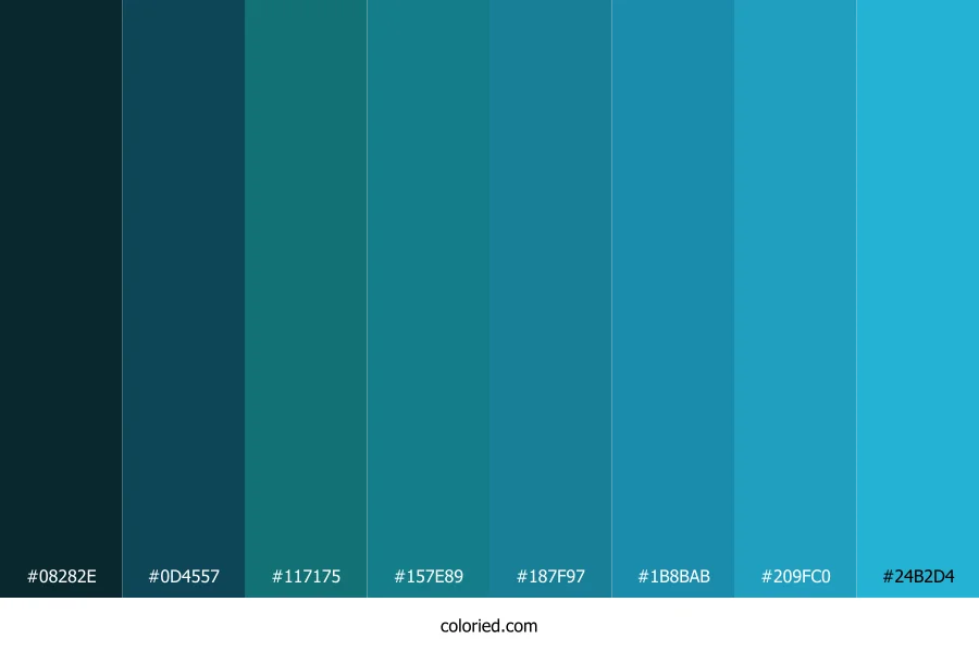 Eastern Blue Color Shades