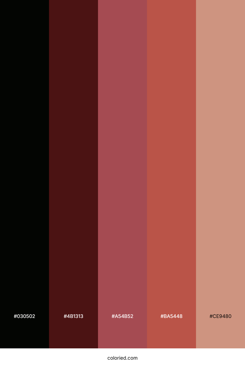 Ebony Garnet Glow Color Palette
