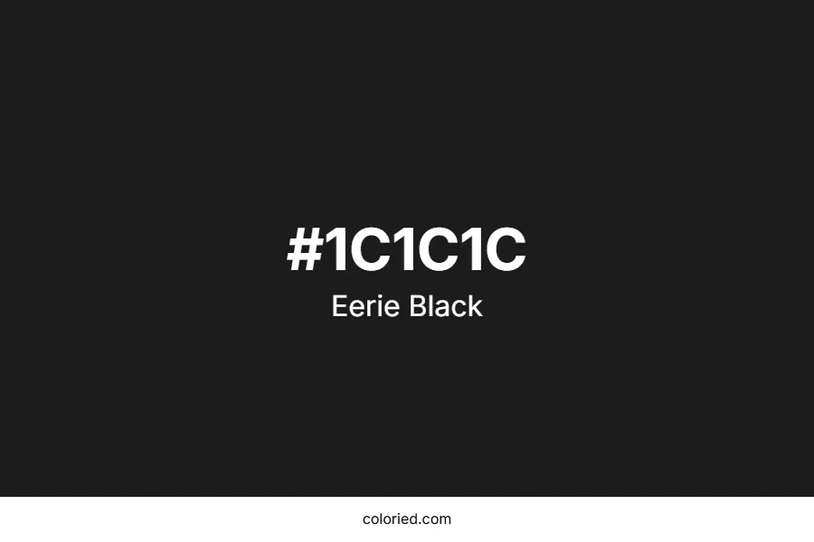 Eerie Black Color Hex Code