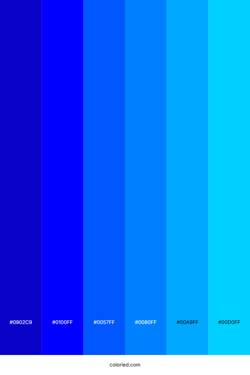 Electric Blue and Cyan Color Palette