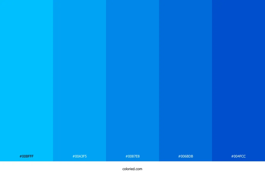 Electric Blue Color Palette