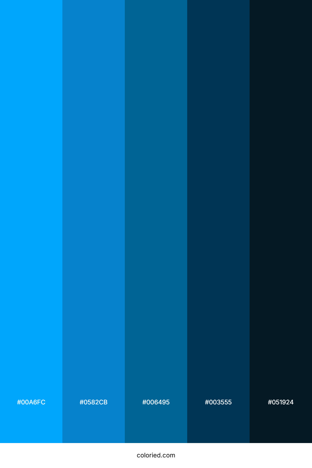 Electric Blue Ocean Color Palette