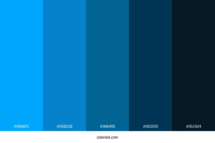 Electric Blue Ocean Color Palette