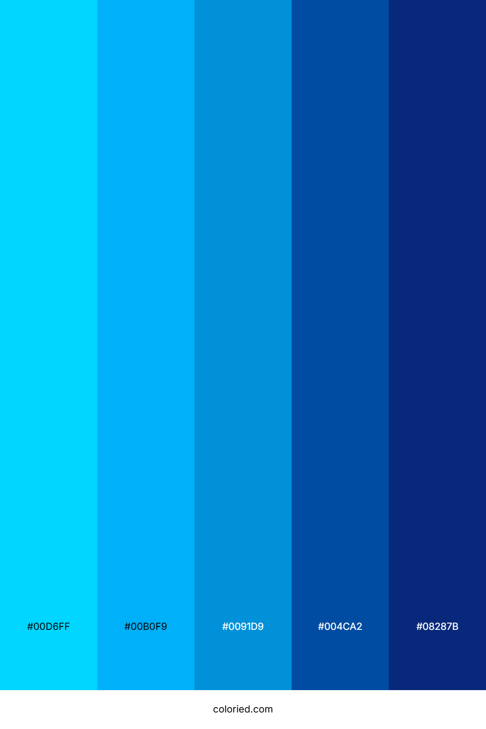 Electric Cyan and Deep Blue Color Palette