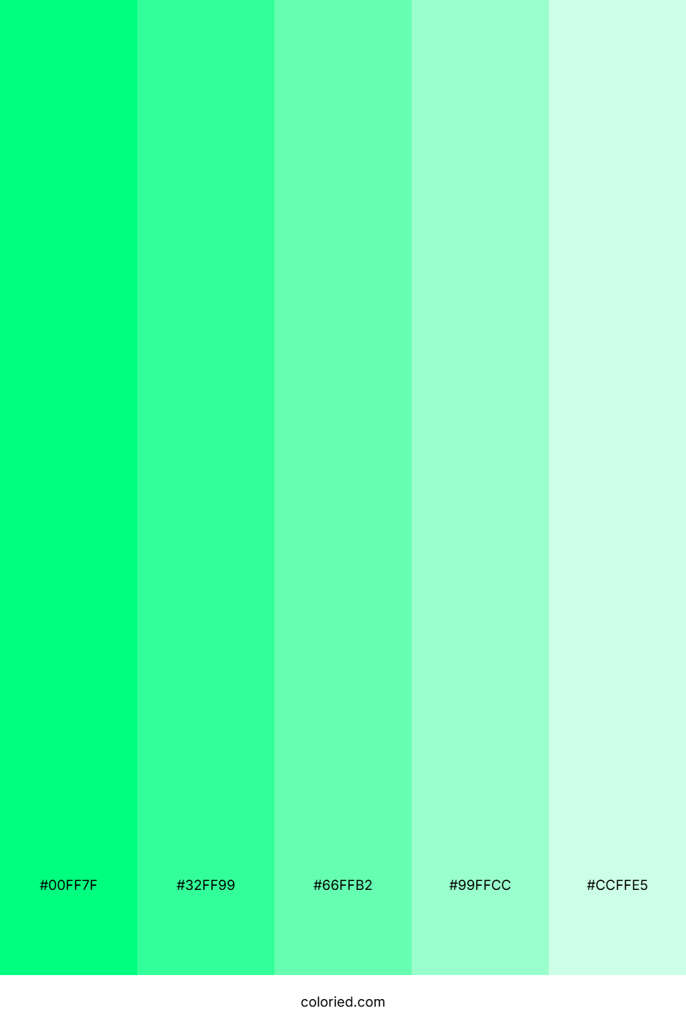 Electric Green Color Palette