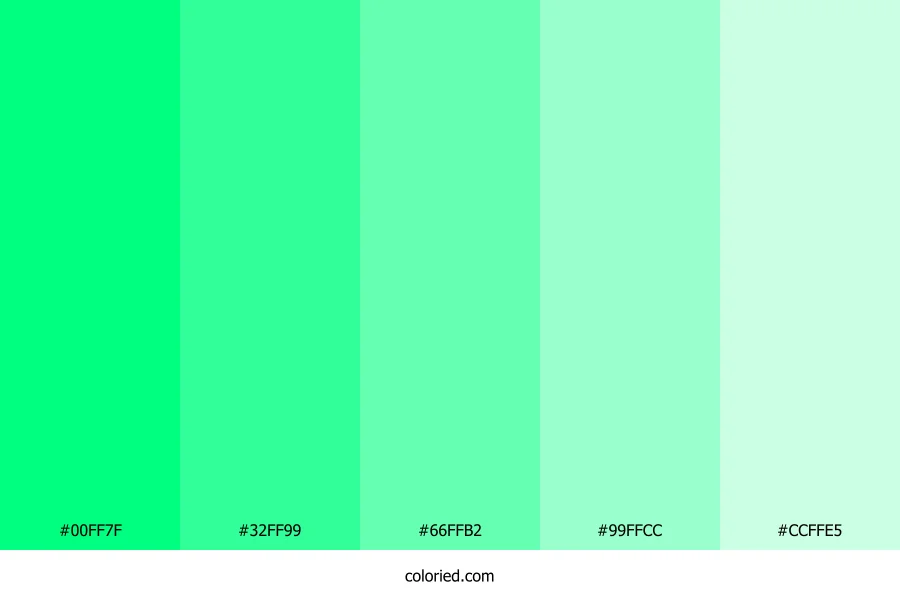 Electric Green Color Palette