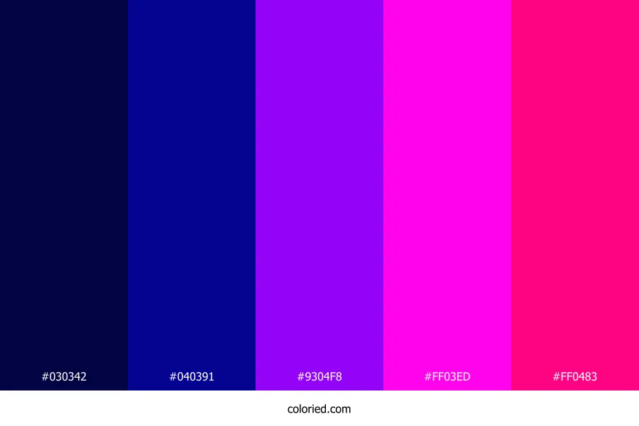 Electric Magenta Blue Color Palette