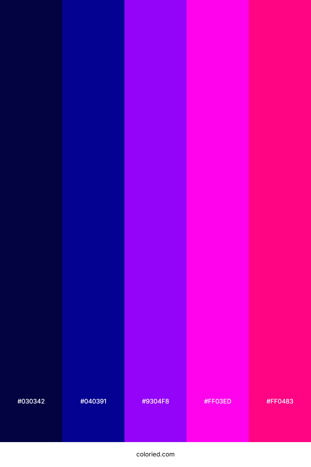 Electric Magenta Blue Palette