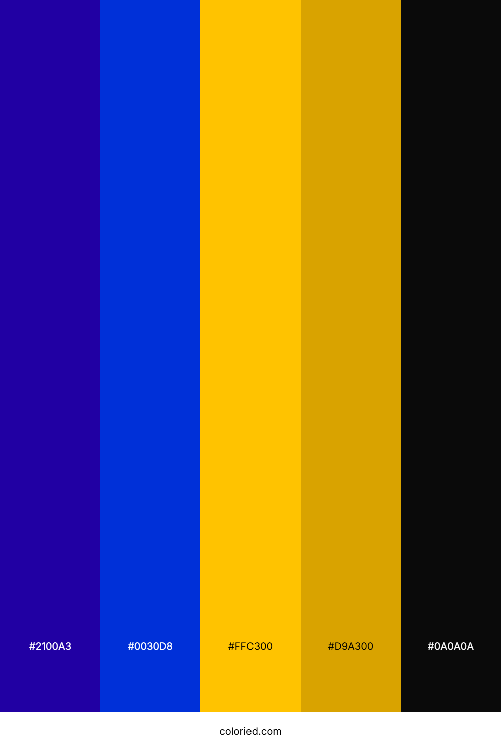 Electric Midnight Gold Color Palette