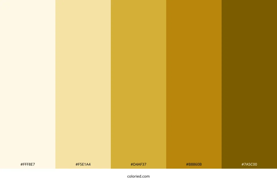 Elegant Gold Color Palette