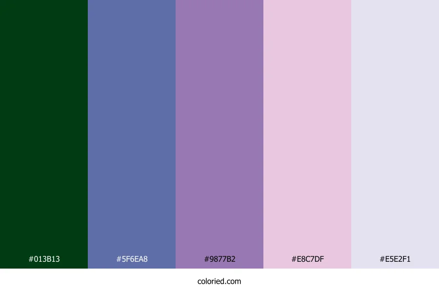 Emerald Amethyst Mist Color Palette