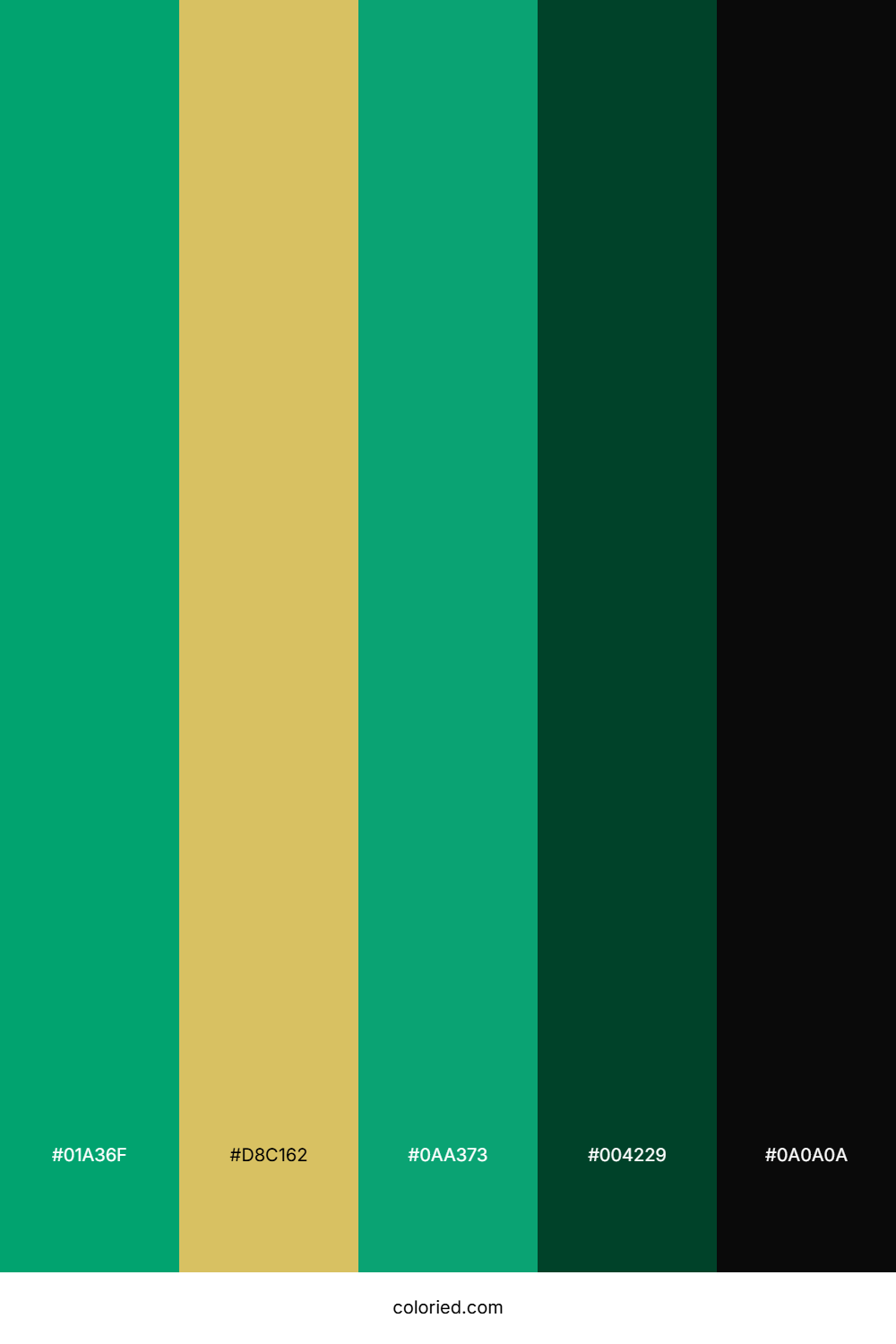 Emerald and Gold Color Palette