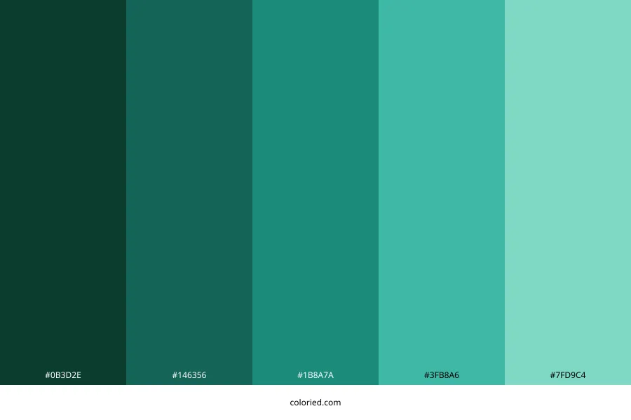 Emerald Blue Color Palette