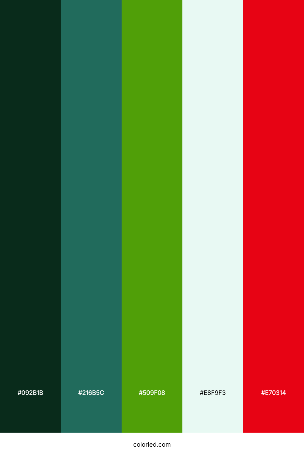 Emerald Crimson Tide Color Palette