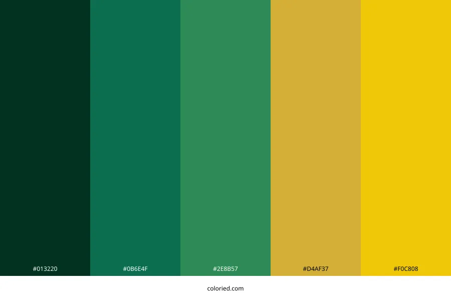 Emerald Green and Gold Color Palette