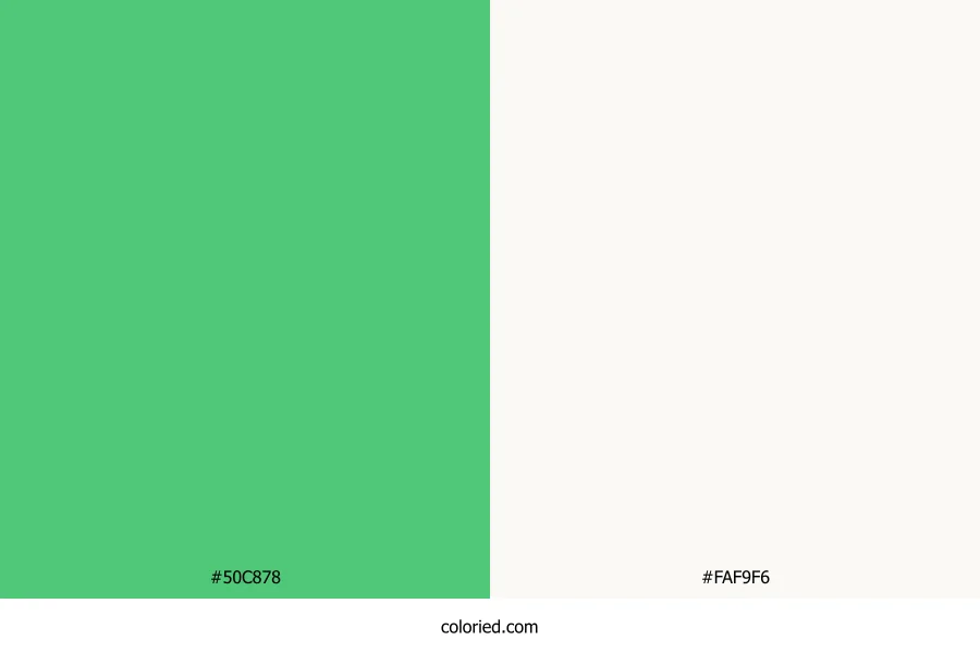 Emerald Green and Off-White Dress Combination