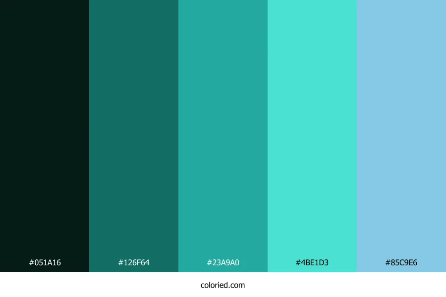 Emerald Ice Cavern Color Palette