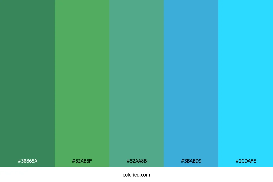Emerald Lagoon Breeze Color Palette