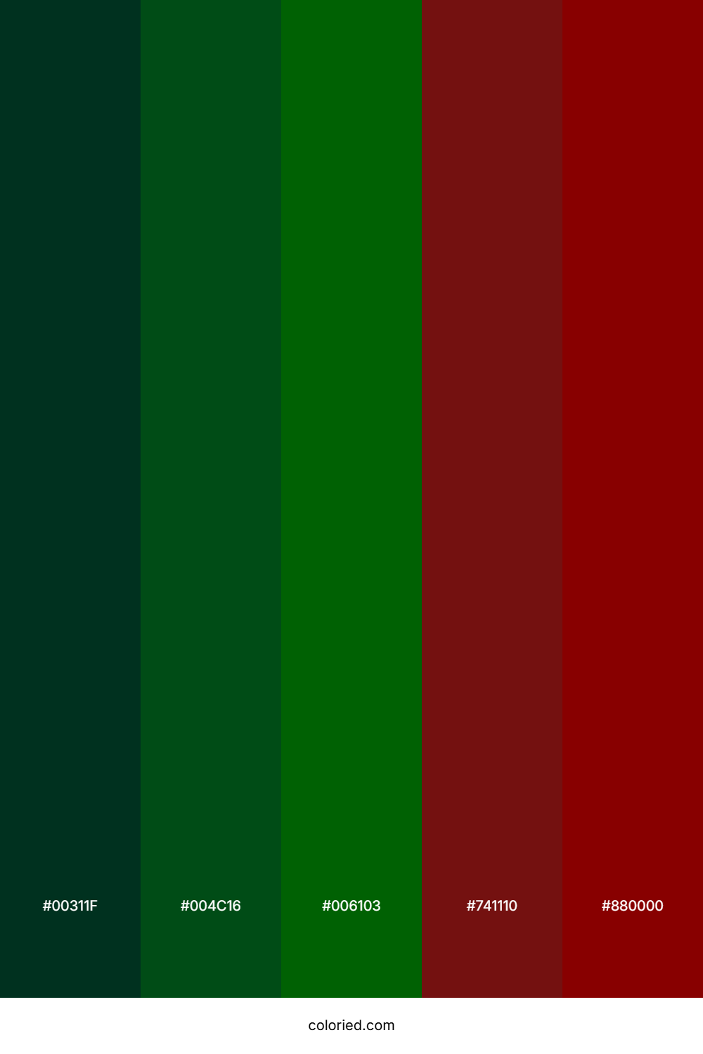 Emerald Maroon Forest Palette