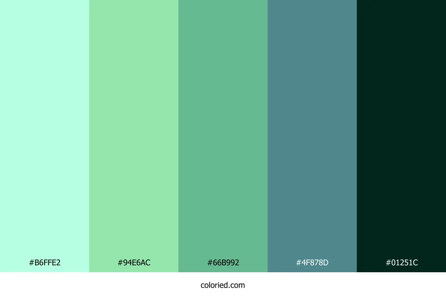 Emerald Mint Breeze Color Palette