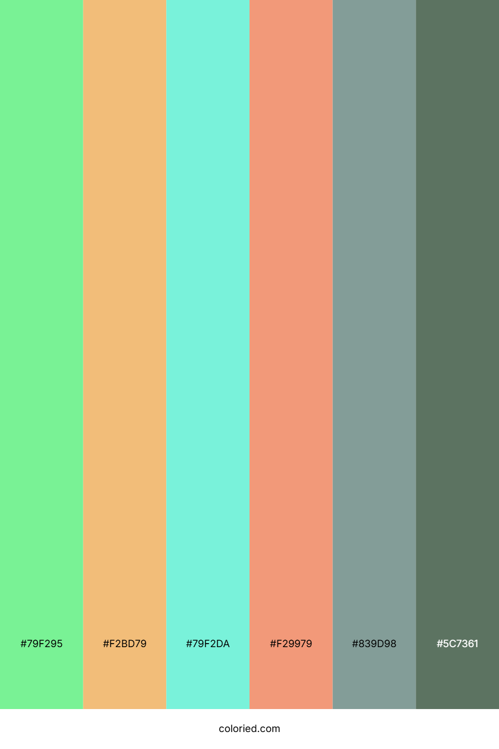 Emerald Peach Breeze Color Palette