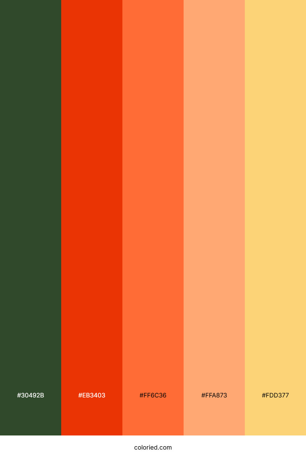 Emerald Sunset Orchard Color Palette