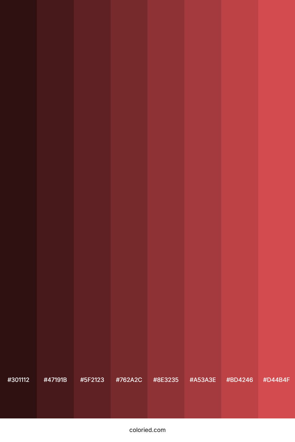 Faded Red Color Shades