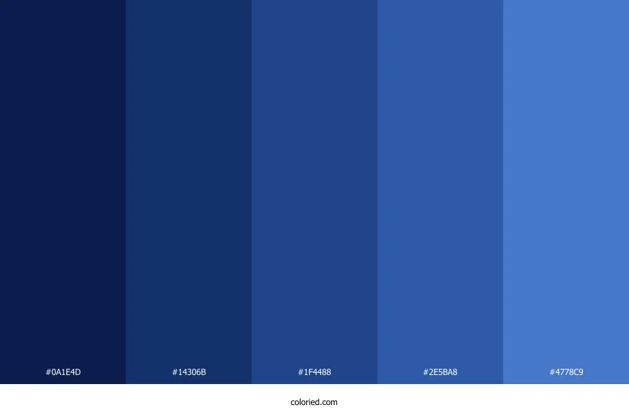 Federal Blue Color Palette