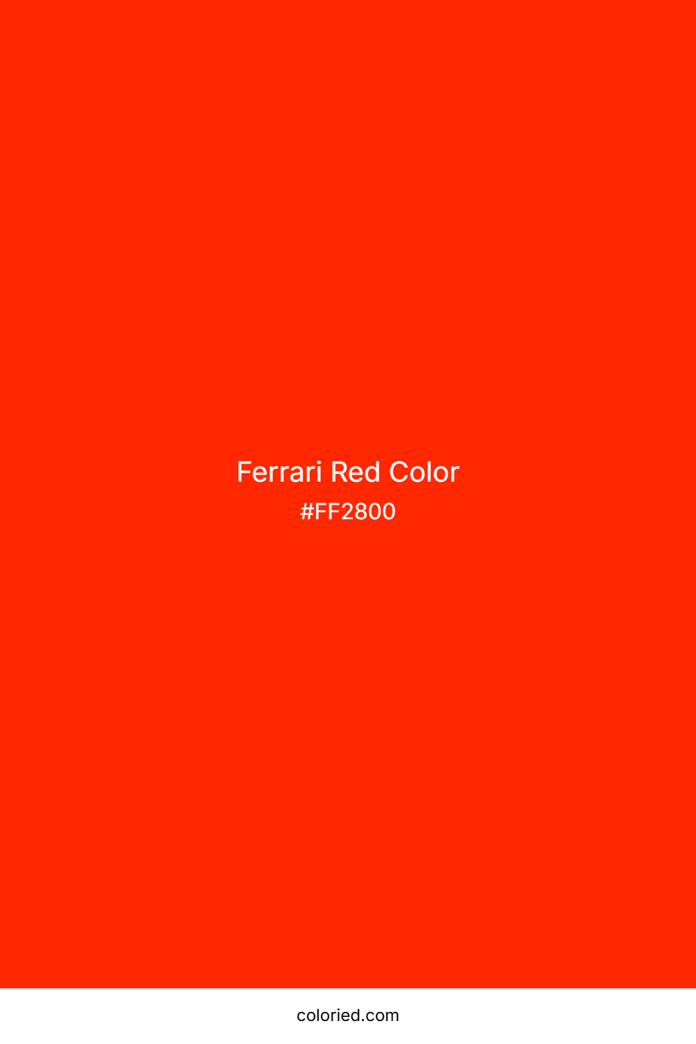 Ferrari Red Color