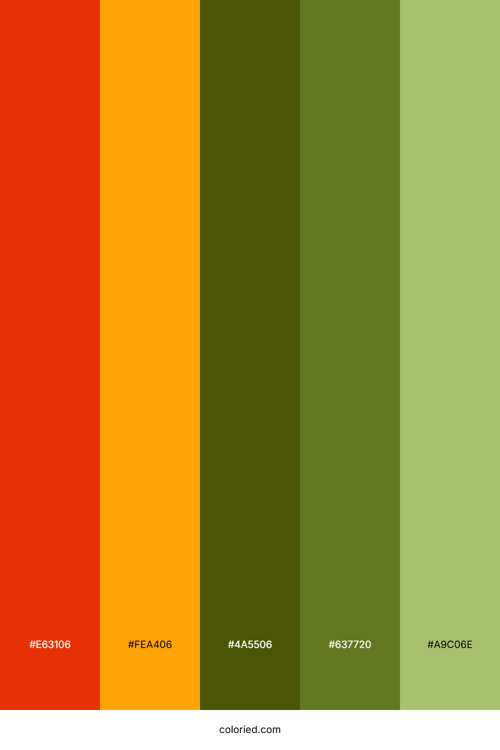 Fiery Apricot Garden Color Palette