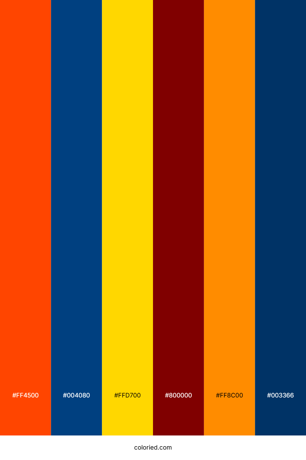 Fiery Blue Contrast Palette