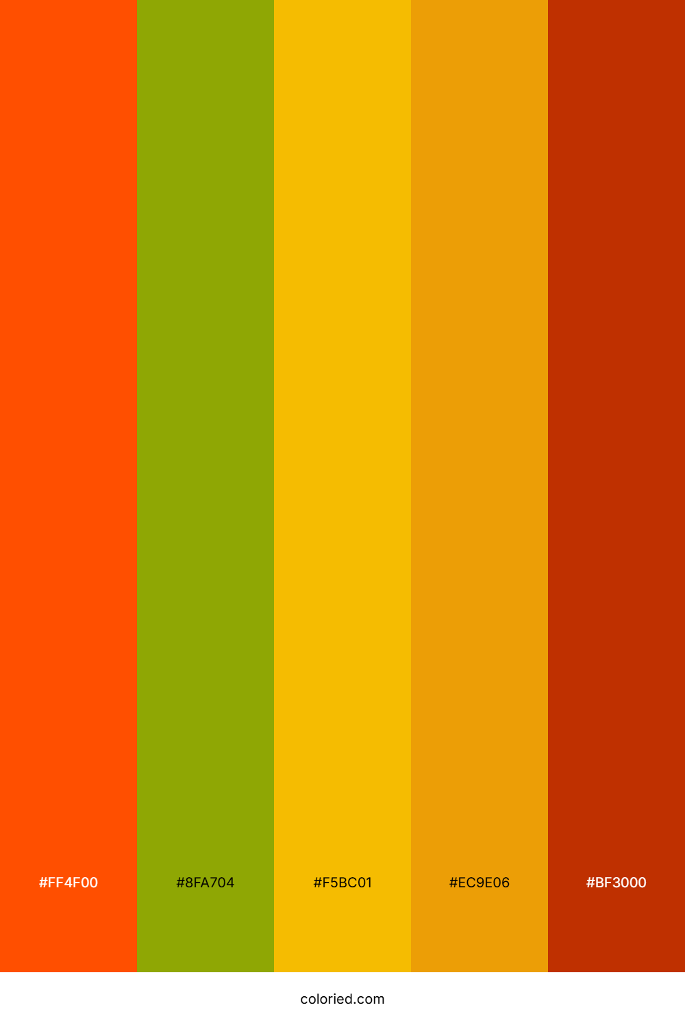 Fiery Citrus Orchard Palette