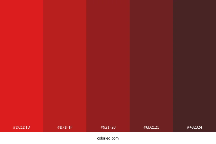 Fiery Crimson Shadow Color Palette