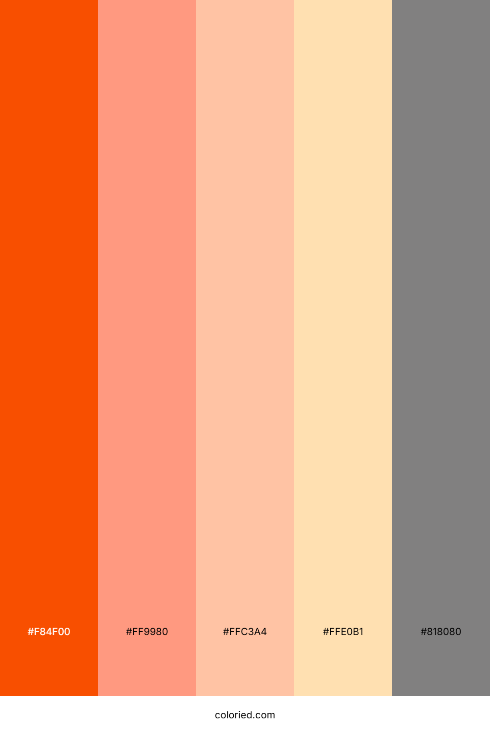 Fiery Orange and Soft Peach Color Palette