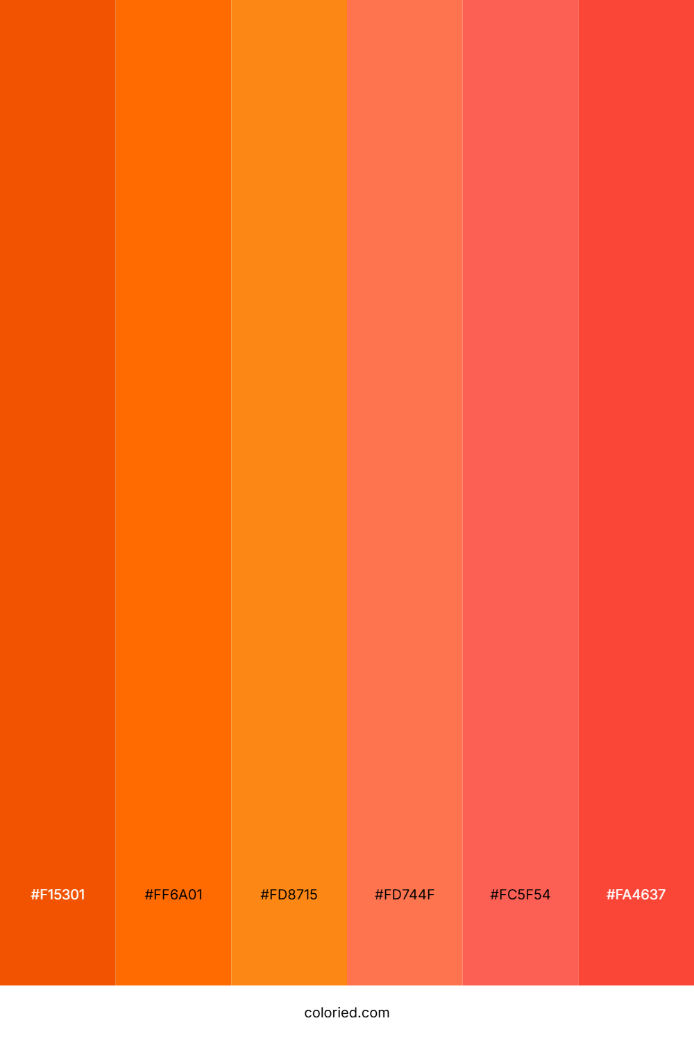 Fiery Orange and Tangerine Color Palette