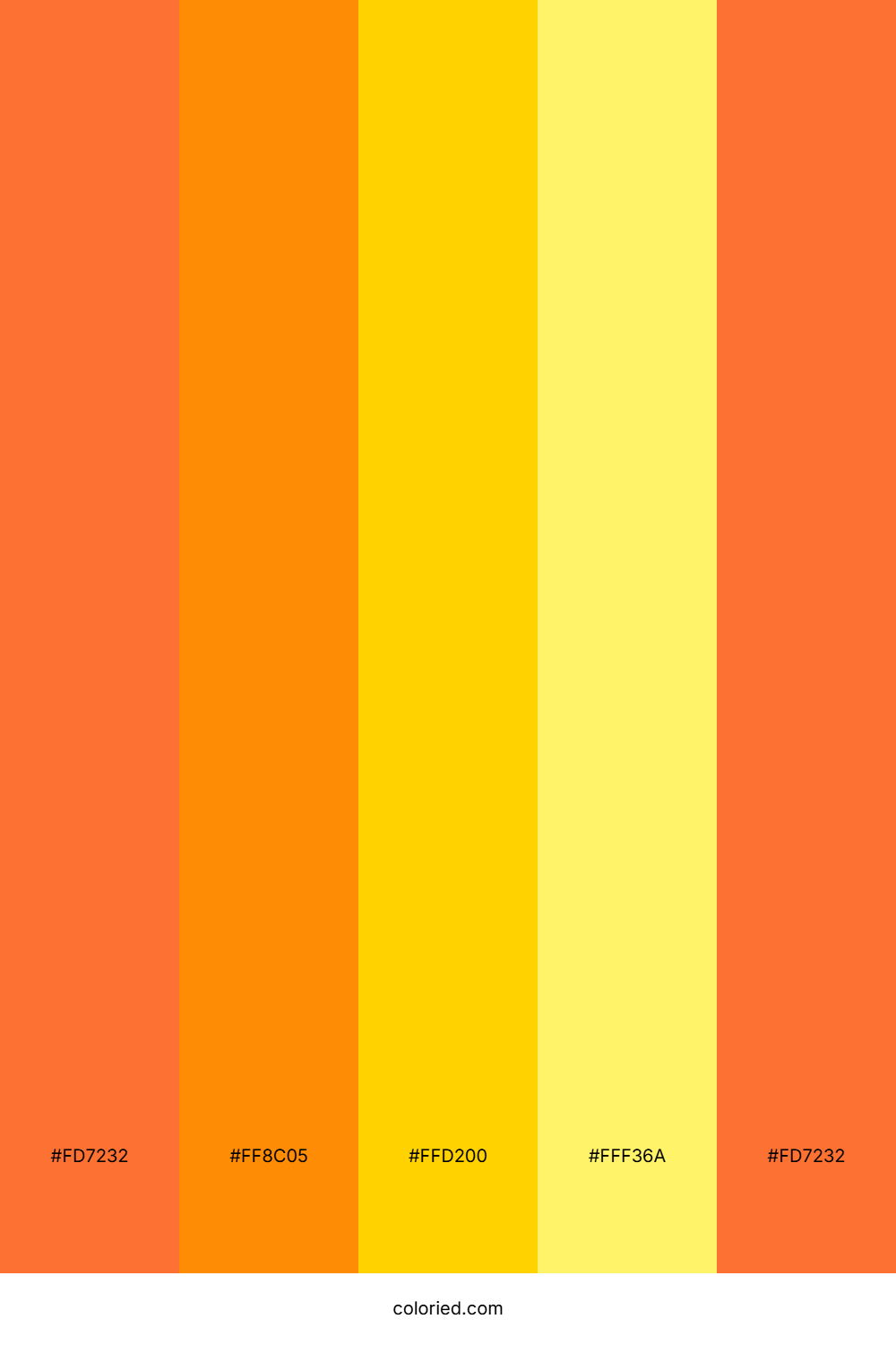 Fiery Orange And Yellow Color Palette