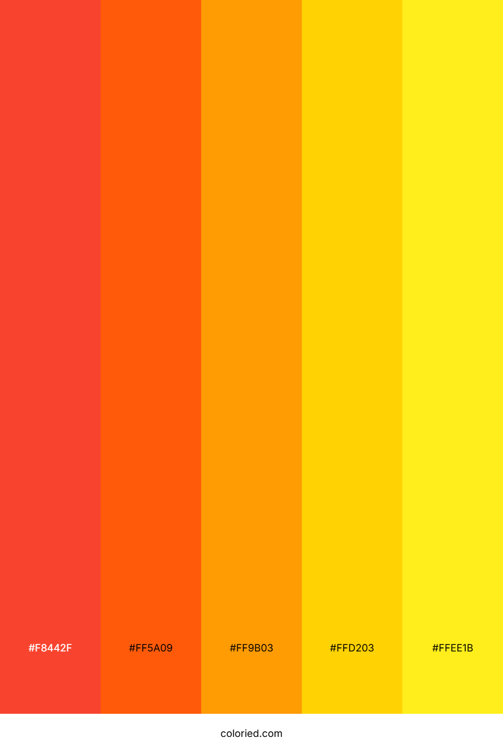 Fiery Red and Bright Yellow Color Palette