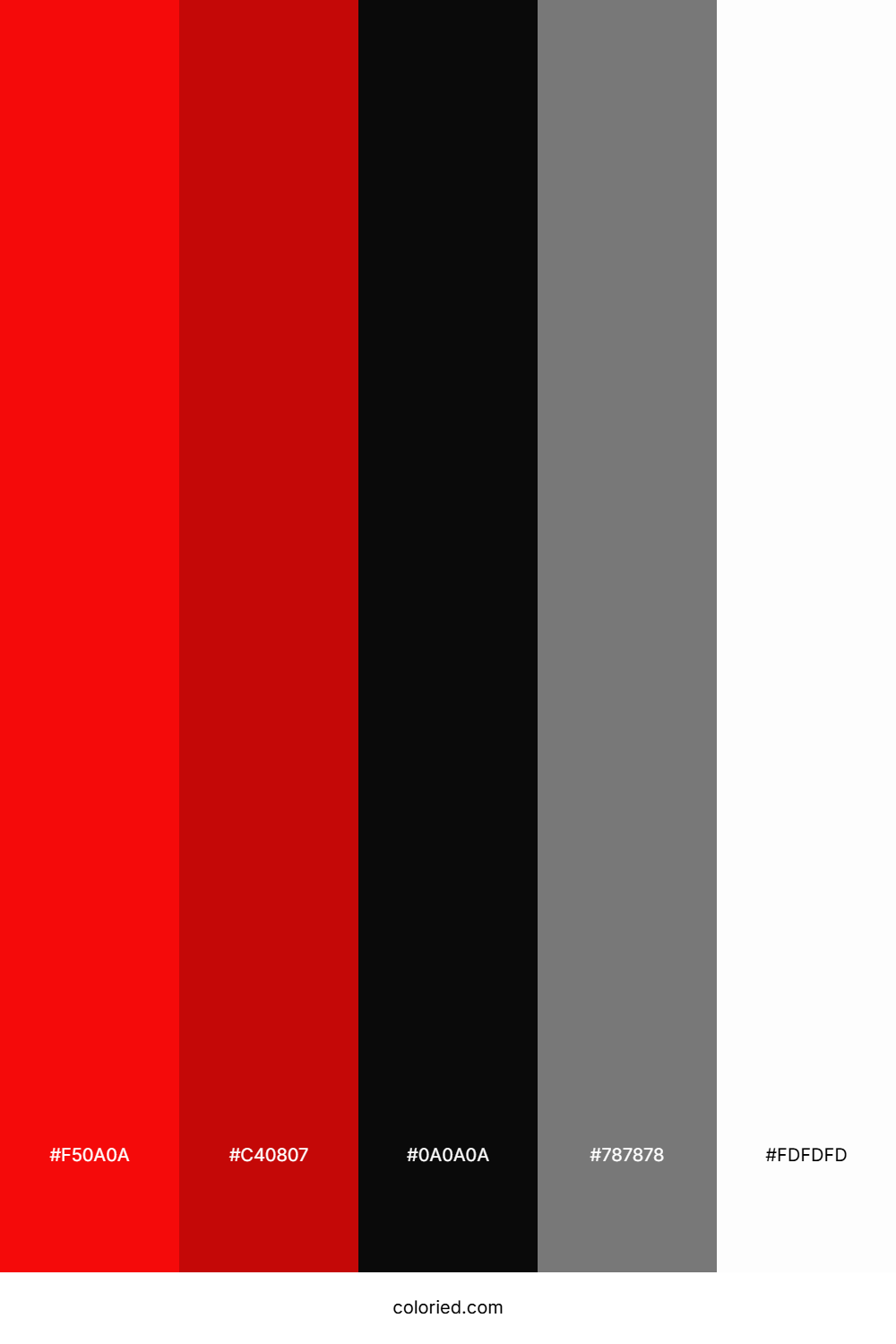 Fiery Red and Charcoal Color Palette