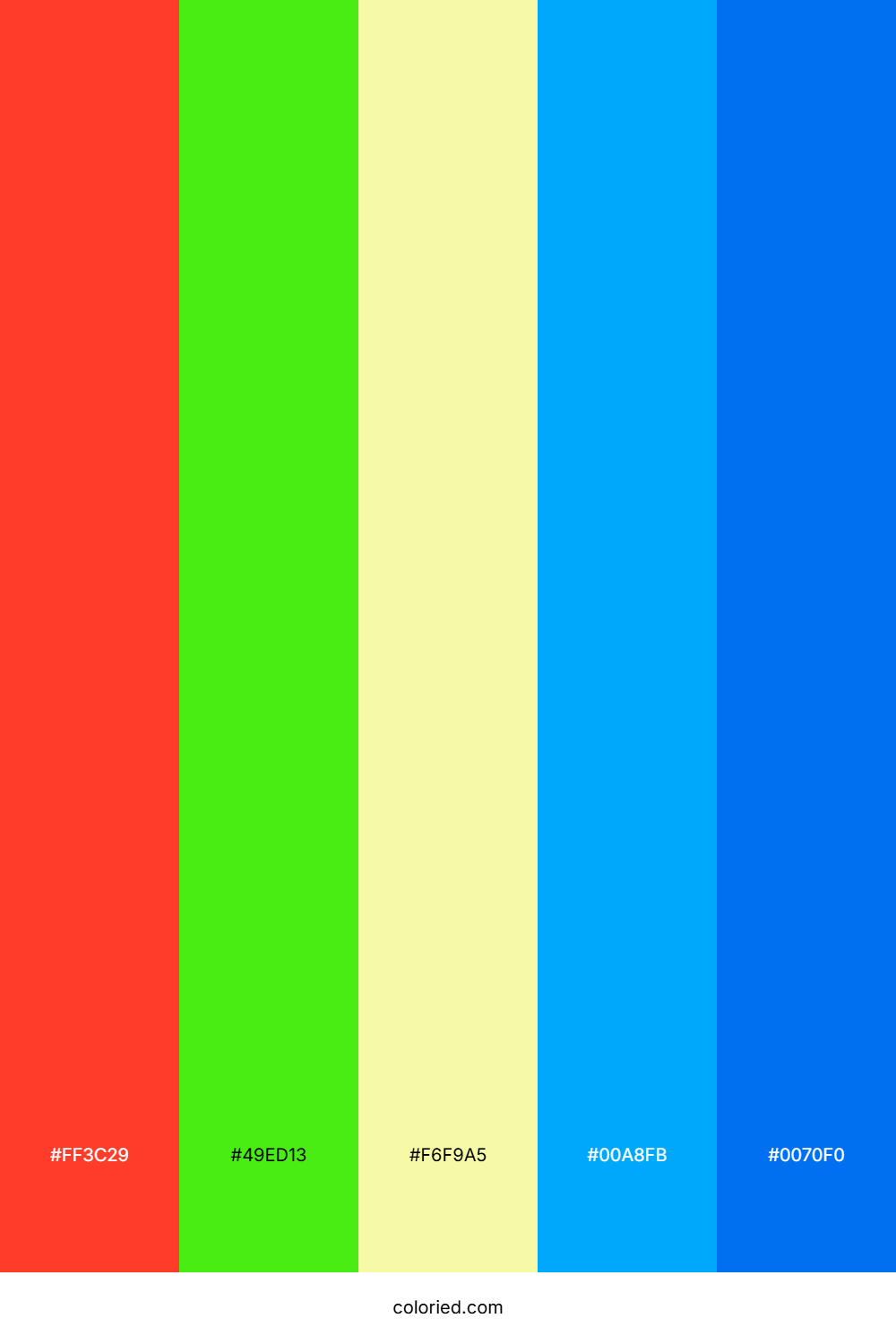 Fiery Red And Electric Blue Color Palette