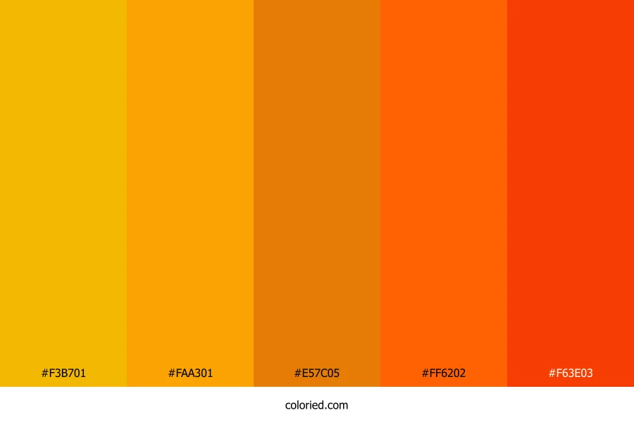 Fiery Sunset Beam Color Palette