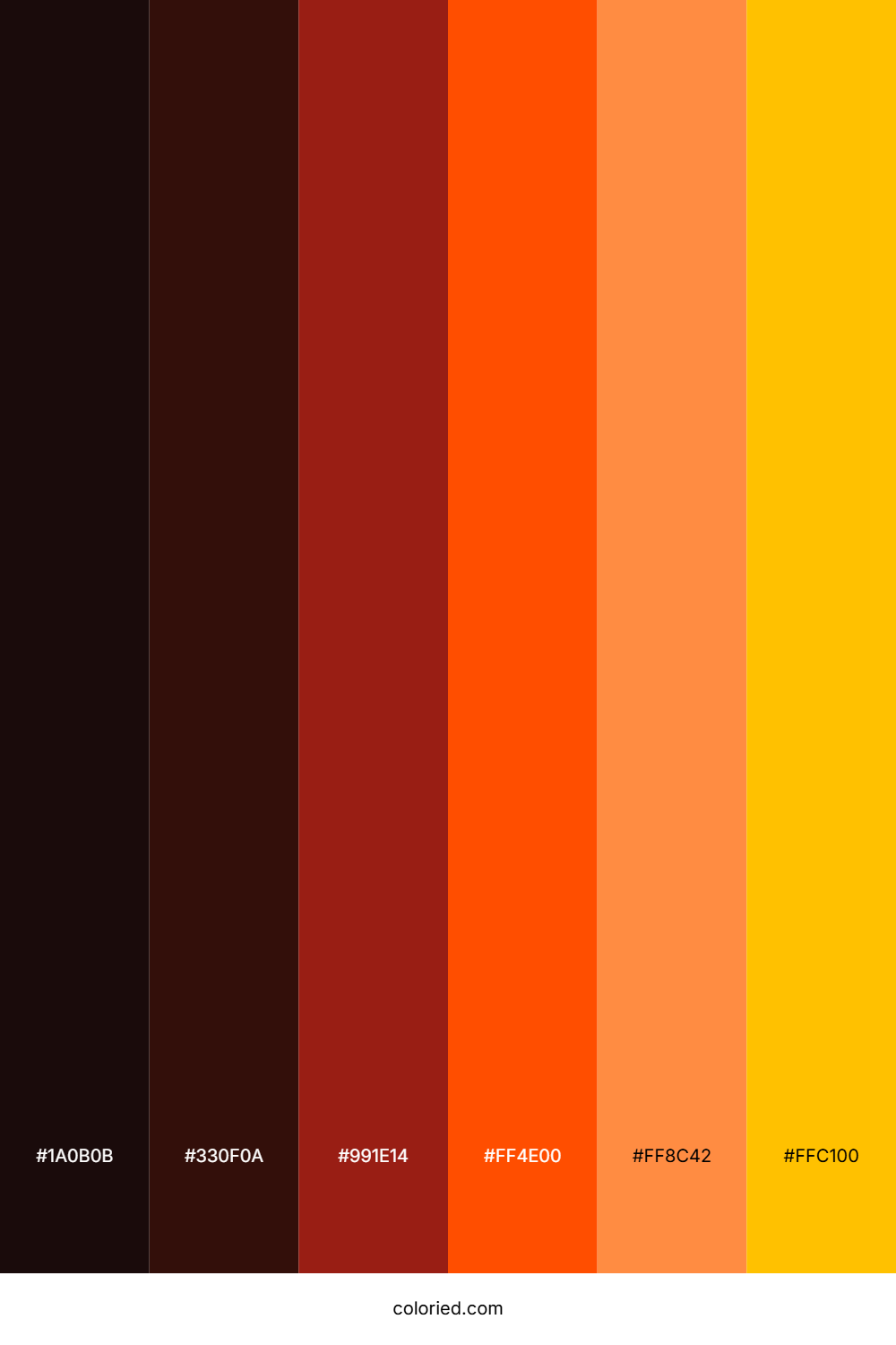 Fiery Sunset Heat Color Palette
