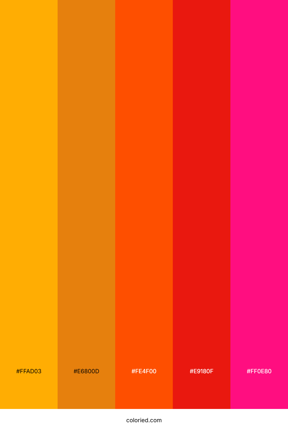 Fiery Sunset Spark Color Palette