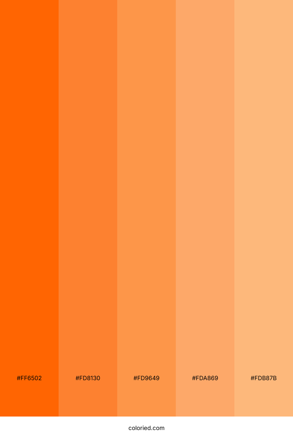 Fire Orange and Tangerine Color Palette