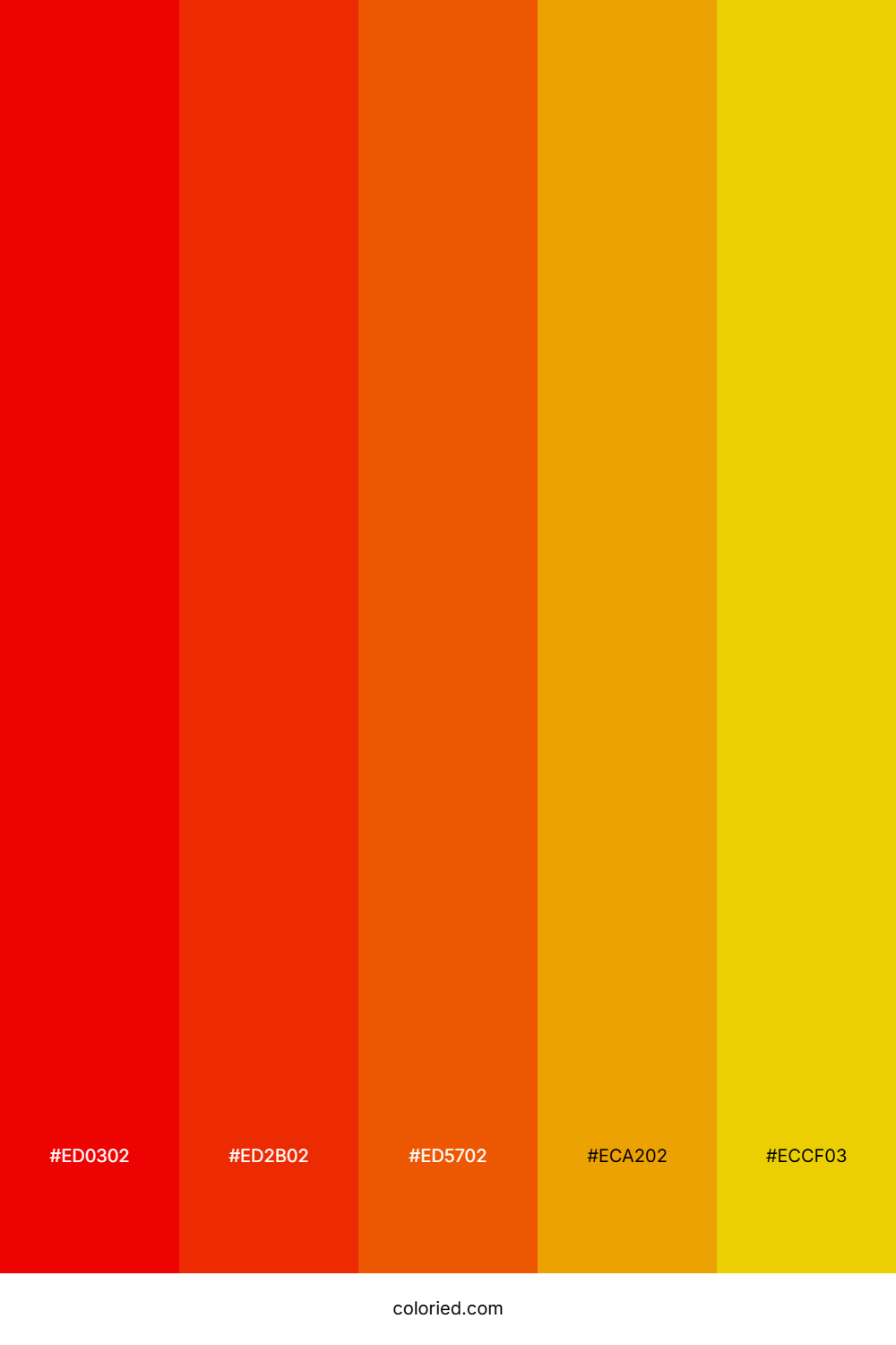 Fire Red and Sunshine Yellow Color Palette