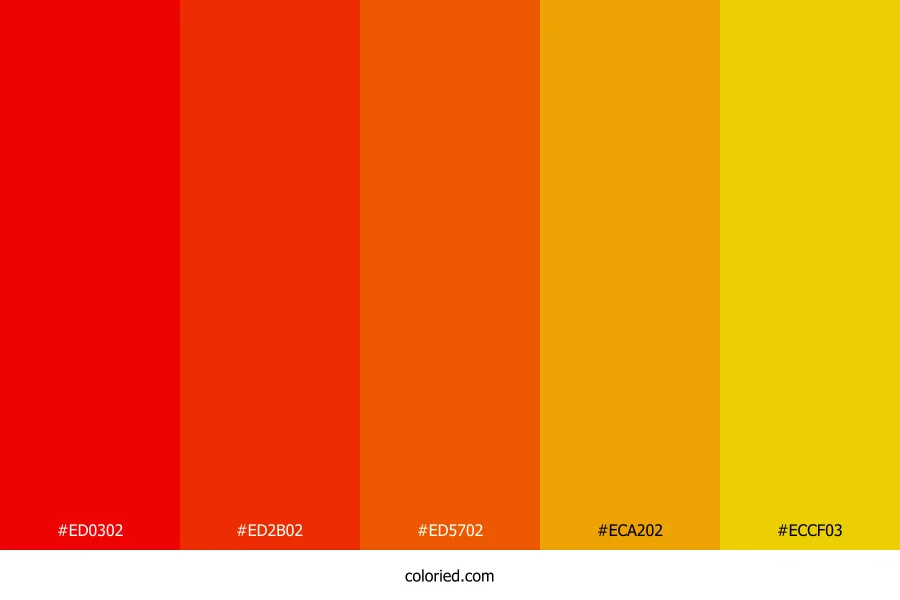 Fire Red and Sunshine Yellow Color Palette