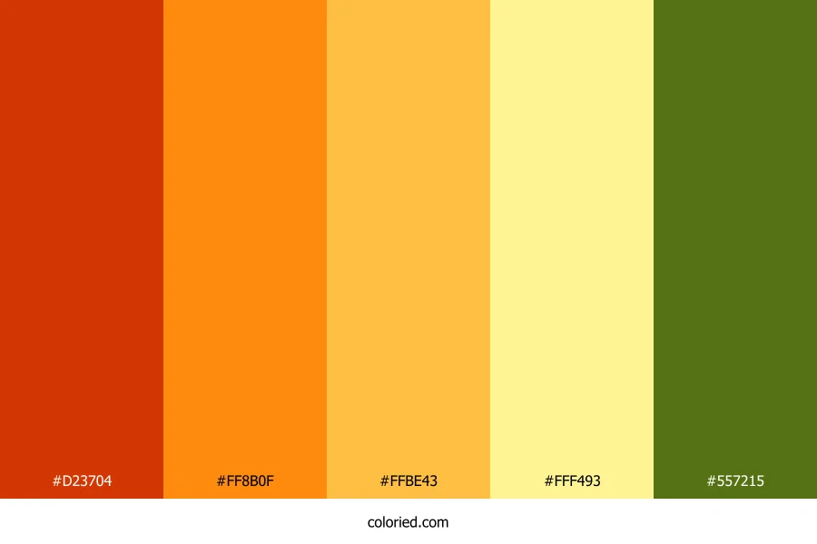 Firelight Amber Harvest Color Palette