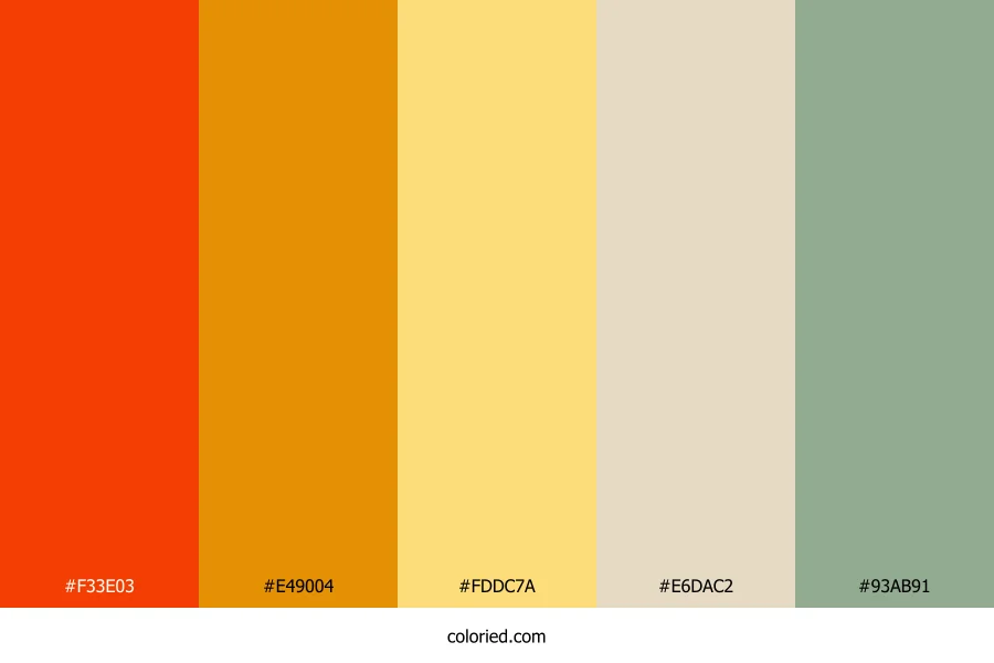 Firelight Gold Dawn Color Palette