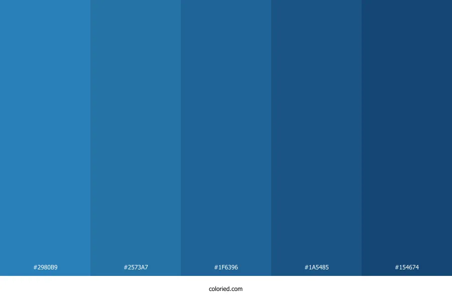 Flat Blue Color Palette
